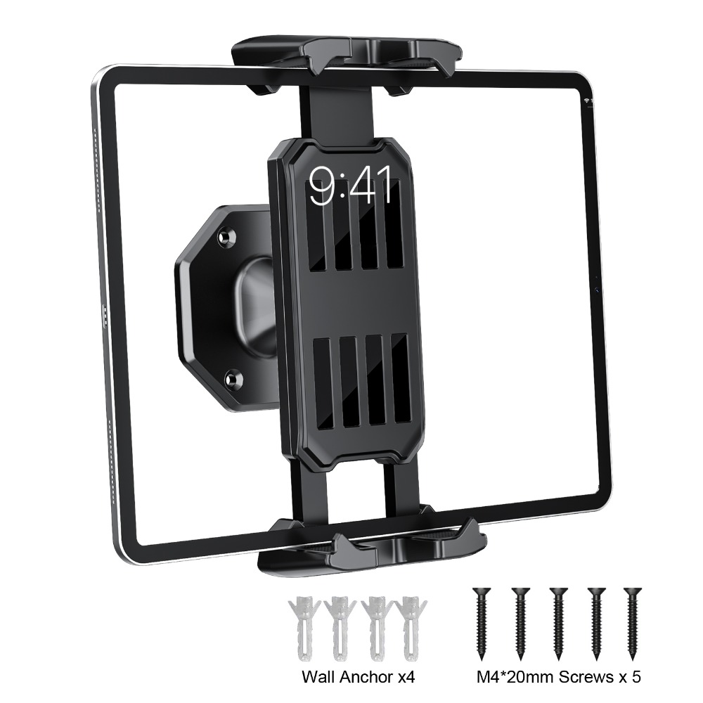 Tablet Stand Accessories - ที่ยึดโทรศัพท์ติดผนัง ที่วางแท็บเล็ต ปรับระดับได้ หมุนได้ 360 องศา