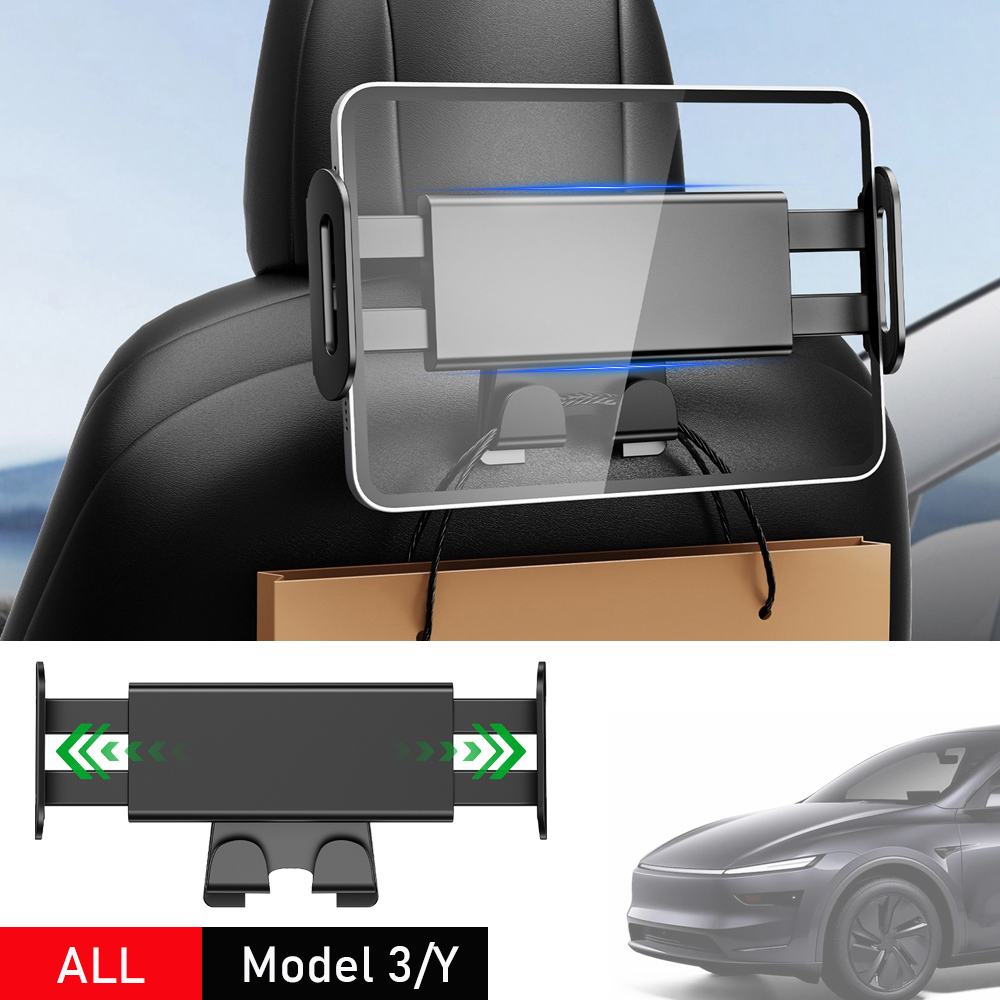 Tablet Stand Accessories - สําหรับTeslaรุ่น 3 Y Juniper 2025 ด้านหลังที่นั่งHeadrestผู้ถือโทรศัพท์แท็บเล็ตด้านหลังหมอนปรับสําหรับ