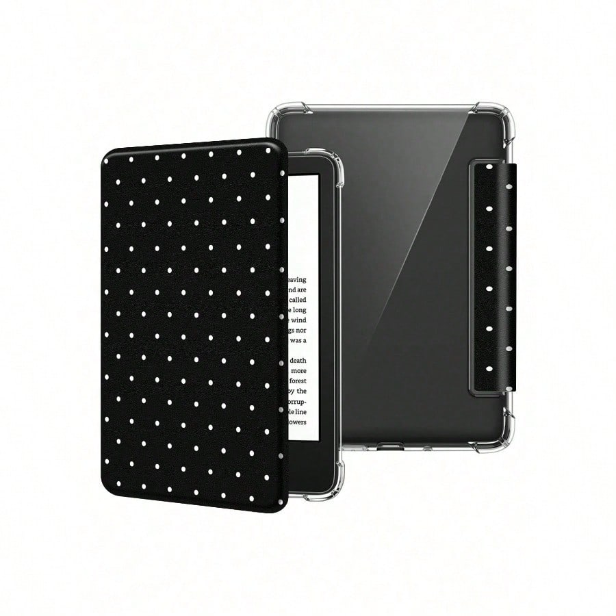 Kindle Tablet Accessories - เคสป้องกันเครื่องอ่านอีบุ๊ก Kindle แบบโปร่งใสบางเฉียบลายจุดสีขาว เข้ากันได้กับ Kindle Paperwhite