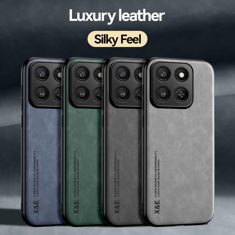 Magnetic Case Smart - เคสหนังหรูสำหรับ Honor 400 พร้อมที่ยึดแม่เหล็กในรถยนต์ สำหรับ 400Pro