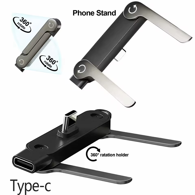 Tablet Stand Accessories - อะแดปเตอร์ชาร์จโทรศัพท์แบบแบน Type C รองรับการชาร์จเร็ว 240W พร้อมฟังก์ชัน