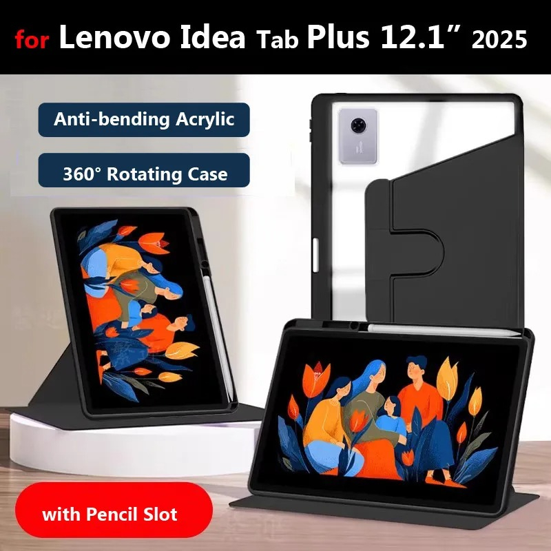 Lenovo Tablet P12 Accessories - 360 ° เคสหมุนได้สำหรับ Lenovo Idea Tab