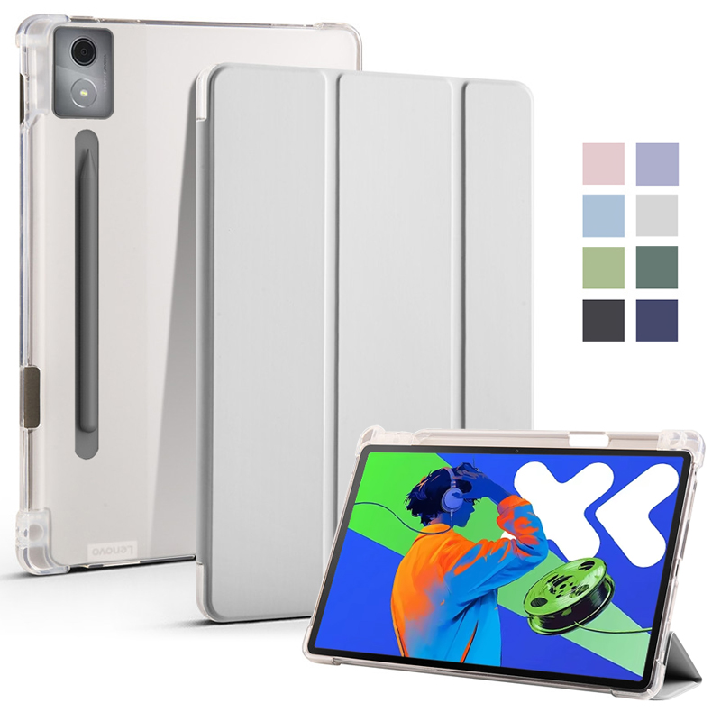 Tablet Cover Accessories - สําหรับXiaoxin Pad Pro 12.7 2025 พร้อมผู้ถือปากกาTrifoldนุ่มกลับแท็บเล็ตสําหรับLenovo